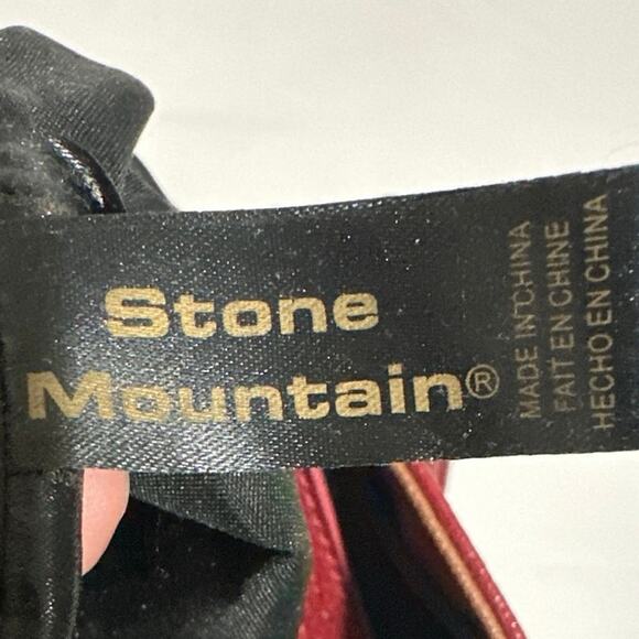Stone Mountain Genuine Leather hand bag. Red & Brown. very clean . - Picture 12 of 16